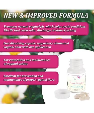 FloraFemme Vaginal Probiotics Suppository - pH Balance Support for Feminine Freshness & Healthy Flora, Eliminates Odor - Buy Online on GoSupps.com