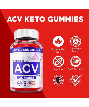 Thermo Keto ACV Gummies 1000mg Vegan Formula with Vitamin B12 (60 Gummies) - Buy Online on GoSupps.com