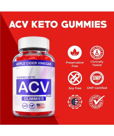2 Pack Thermo Keto ACV Gummies for Weight Loss - 1000mg Vegan Formula - Apple Cider Vinegar - 120 Gummies - Buy Online on GoSupps.com