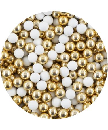 EinsSein 1kg wedding dragees chocolate balls Mix 1 cm small white-gold shiny | Baptism dragees girl boy communion at - Buy Online on GoSupps.com