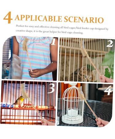 DOITOOL 1 Set Bird Cage Cleaning Brush Professional Bird Brush Cage Clean Brush Silk Brush Birdcage 24X3X2CM As Shown - Buy Online on GoSupps.com