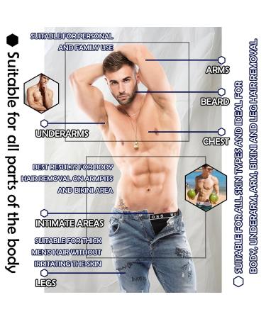 Buy Painless Hair Removal Cream for Men | Fast & Effective Depilatory Cream for All Skin Types - Underarm Legs Chest Back & Arms - Buy Online on GoSupps.com