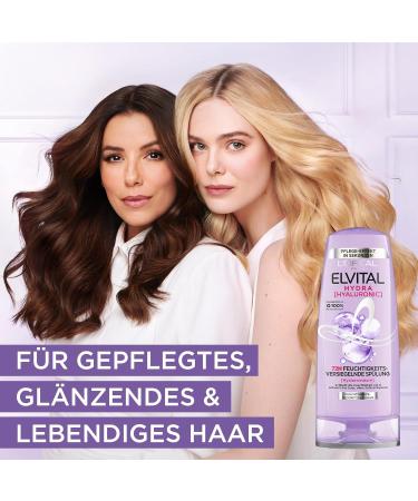 L'Or al Paris Elvital Moisturizing Rinse Conditioner 250ml | Shiny Hair & Hydration with Hyaluronic Acid - Buy Online on GoSupps.com