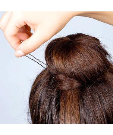 SWPEET 220-Piece U-Shaped Hair Needle Set for Kids & Girls - 5cm & 6cm Shaft Shape Hair Clips with Storage Box - Brown & Black - Buy Online on GoSupps.com