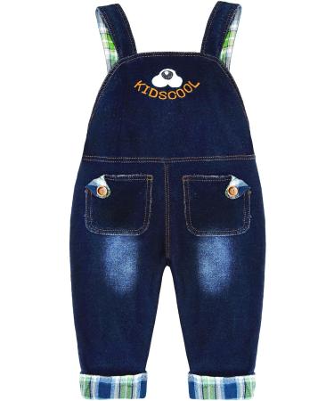 KIDSCOOL SPACE Baby Denim Overalls | 3D Cute Cartoon Knitted Jean Dungarees | Blue-6032 | 2-3 Years - Buy Online on GoSupps.com
