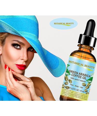 Botanical Beauty GREEN ARABICA COFFEE OIL Brazilian 100% Pure Virgin Unrefined for Face Skin Hair Lip Nails. Anti - Aging Face Oil 0.5 Fl Oz - 15 ml - Buy Online on GoSupps.com