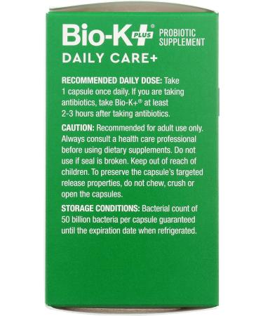 Bio-K Plus Dailycare 50 Billion Probiotics 30 Count 30 Count (Pack of 1) - Buy Online on GoSupps.com