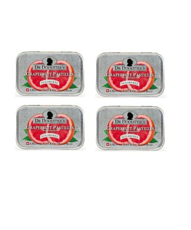 Dr. Doolittle s Sugar Free Pastilles with Stevia for Voice and Throat Grapefruit Flavor 2.12 Ounce Tin approximately 25 Count Package 4 Pack Grapefruit 2.12 Ounce (Pack of 4)