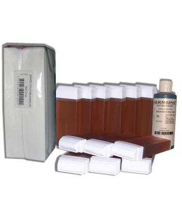 storepil - R assortiment de cires piler 12 recharges + 100 bandes + huile - Topaz pour pilation