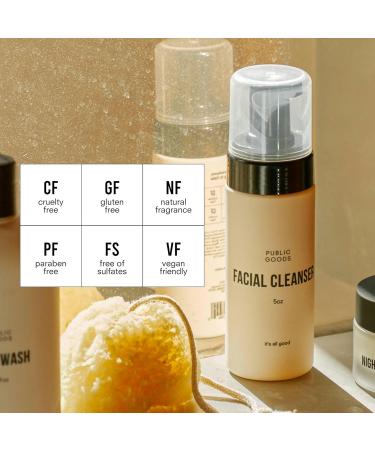 Buy Public Goods Facial Cleanser & Moisturizer - Hydrating Foaming Cleanser for Men & Women Sulfate & Paraben Free Vegan 5 Fl Oz | International Shipping Available - Buy Online on GoSupps.com