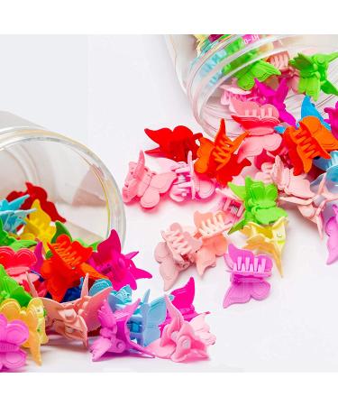 Mesmeriser Butterfly Clips Pack - 50 Assorted Matte Colours Hair Claws for Women & Girls - Buy Online on GoSupps.com