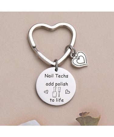 JIUSHUN Nail Polish Gift Nail Artist Jewelry Nail Technician Gift Nail Tech Keychain Nail Stylist Keychain Nail Technician Jewelry Manicurist Artist Jewelry Nail Polish Keychain Nail Polish - Buy Online on GoSupps.com