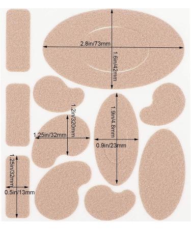 Moleskin Adhesive Flannel Foot Blister Pads Variety Pack - 10 Sheets, 110 Pads - Buy Online on GoSupps.com