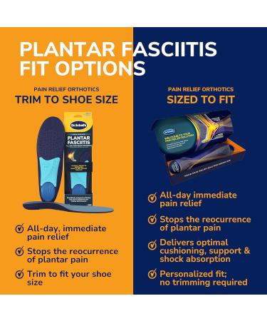 Dr. Scholl's Plantar Fasciitis Relief Insoles - All-Day Pain Relief Orthotic Inserts for Men & Women | Arch Support & Cushioning | Size 8.5-9M / 9.5-10W - Buy Online on GoSupps.com