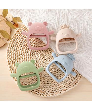 Shop Bite Ring Baby Toys - 2 Pack Dental Aids for 3-12 Months | Perfect Toddler Gifts (Beige + Pink) - Buy Online on GoSupps.com