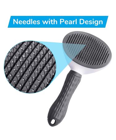 Cleanpets Self-Cleaning Dog & Cat Brush - Perfect for Short & Long Hair Removes Undercoat & Gray Fur - Buy Online on GoSupps.com