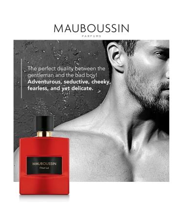 Mauboussin - Pour Lui In Red 100ml (3.3 Fl Oz) - Eau de Parfum for Men - Woody & Spicy Scents Woody & Spicy 3.3 Fl Oz (Pack of 1) - Buy Online on GoSupps.com