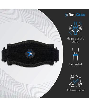 RiptGear Tennis Elbow Brace for Men and Women - Golfers Elbow Strap with Compression Pad - Adjustable Compression Sleeve for Tendonitis Relief (Blue) - Buy Online on GoSupps.com