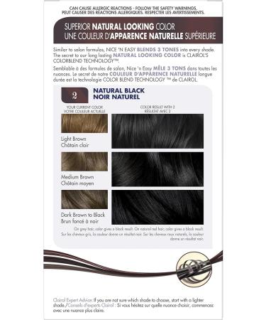 Clairol Nice'n Easy Liquid Permanent Hair Dye 2/122 Natural Black Hair Color 1 Count 2/122 Natural Black 1 count (Pack of 1) - Buy Online on GoSupps.com