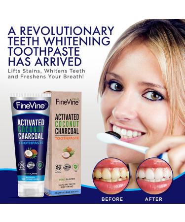 Organic Vegan Coconut Charcoal Toothpaste for Healthy Gums & Pearly Whites - Made in USA - Buy Online on GoSupps.com
