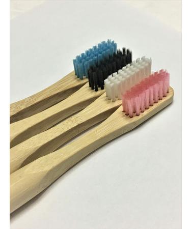 Bamboo Toothbrush Eco-Friendly Pack of 4 | Biodegradable Handle with BPA-Free Soft Bristles - Buy Online on GoSupps.com