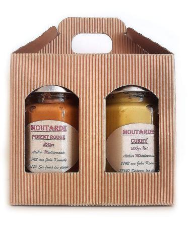 Atelier Méditerranée, Two Mustard Suitcase 400g Mustard Chili and Mustard Curry