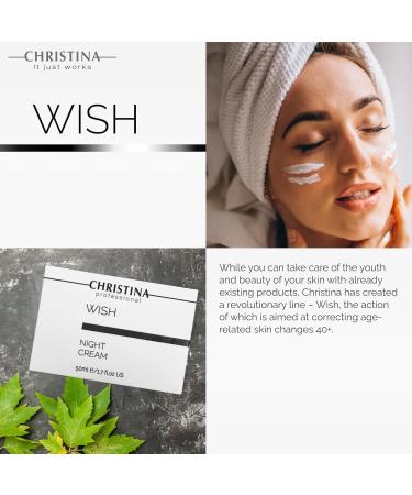 CHRISTINA Wish Night Cream 50ml for Normal & Dry Skin Luxury Hydration for Glowing Skin - Buy Online on GoSupps.com