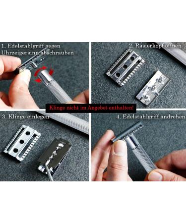 Premium Solingen Wet Razor - German Closed Comb Safety Razor for Perfect Beard Care | Stainless Steel Handle - Buy Online on GoSupps.com