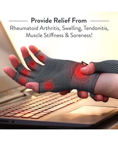Medipaq Anti-Arthritis Gloves - Warmth, Compression, and Grip for Pain Relief (Large) - Buy Online on GoSupps.com