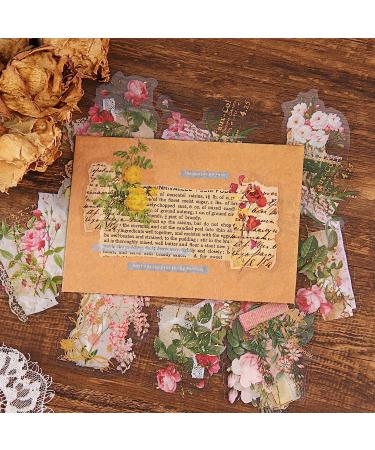 Dizdkizd Gold Foil Floral Stickers - 180 Piece Transparent Vintage Aesthetics Sticker Set for Scrapbooking, Card Making, Journaling & Gift Wrapping - Buy Online on GoSupps.com