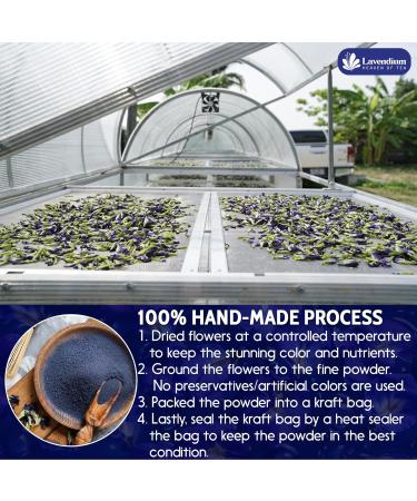 Lavendium Premium 220g (7.76oz) Blue Butterfly Pea Flower Powder 100% Natural and Pure Natural Food Coloring Butterly Pea Flower Tea No Additives No Gluten No Sugar Vegan CA - Buy Online on GoSupps.com