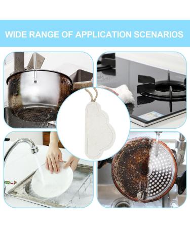 Loofah Dish Sponge Kitchen Eco Scrub Scourer | Eco-Friendly Non-Scratch Dishwashing Sponge for Pans and Pots Kitchen Cleaning Rowces Clouds - Buy Online on GoSupps.com