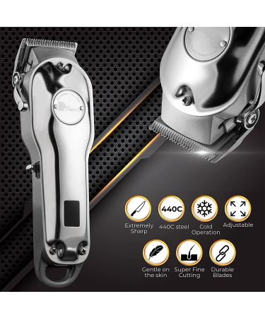 Fagaci Professional Cordless Hair Clippers for Men - Barber Cutting Kit in Gold - Buy Online on GoSupps.com