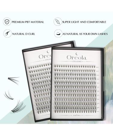 Oreola 20D Individual False Eyelash Extensions - 0.07D 8-15mm Mixed Length Reusable DIY Cluster Lashes - Buy Online on GoSupps.com