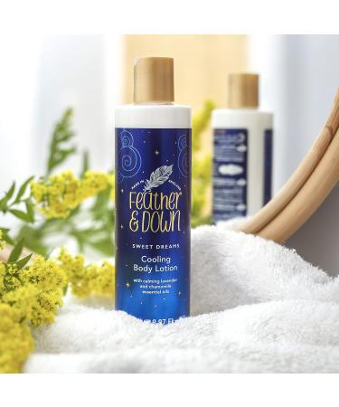 Feather & Down Sweet Dreams Cooling Body Lotion 295ml | Vegan Cruelty-Free Lavender & Chamomile Essential Oils - Buy Online on GoSupps.com