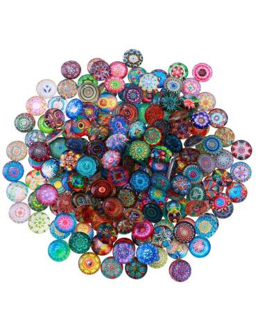 SUPVOX 200pcs Mixed Mosaic Tiles Glass Mosaic Tile Assortment for DIY Crafts Crystal Mosaic Supplies 14mm
