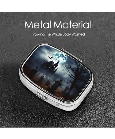 Buy Gothic Happy Halloween 2 Compartment Pill Case - Cute Travel Pill Organizer for Purse & Gifts - Buy Online on GoSupps.com