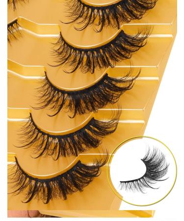 Goddenus False Cat Eye Manga Lashes - Natural Wispy Curly Mink, Fluffy CC Curl Fairy & Spikey Anime Fox Eye - 8 Pairs Pack - Buy Online on GoSupps.com