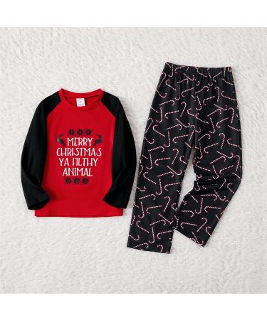 PatPat Family Christmas Pajamas Set - Tree Snowflake & Letters Print Sleepwear - Red - Kids 2-3 Years - Buy Online on GoSupps.com