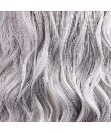 REECHO Invisible Wire Hair Extensions 20 Inch - Grey/Brown/Silver/White Mixed (Pack of 1) | Curly Wavy Secret Hairpiece with Adjustable Transparent Headband and Secure Clips for Women - Buy Online on GoSupps.com