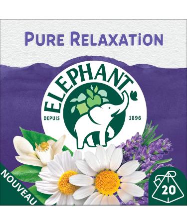 Elephant Pure Relaxation Infusion Chamomile Orange Leaf and Lavender Flavor 100% Natural Ingredients 20 Sa - Buy Online on GoSupps.com