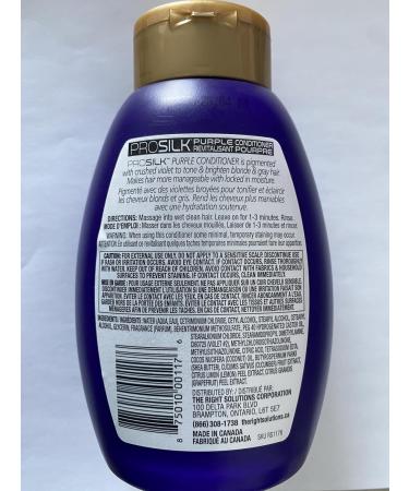 Pro Silk Salon Purple Conditioner for Blonde & Silver Hair for Men & Women - Infused with Coconut Oil and Shea Butter - No Parabens No Silicone No Sodium Lauryl Sulfate - Knocks Out Brassy Tones Enhances Shine Nourishes - 414ml - Buy Online on GoSupps.com