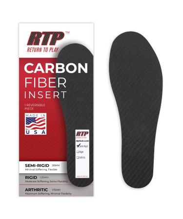 Carbon Fiber Full Shoe Semi-Rigid Insert 24 cm Men's Size 7 or Women's Size 8 Made in The USA 24 cm Mens 7/Womens 8