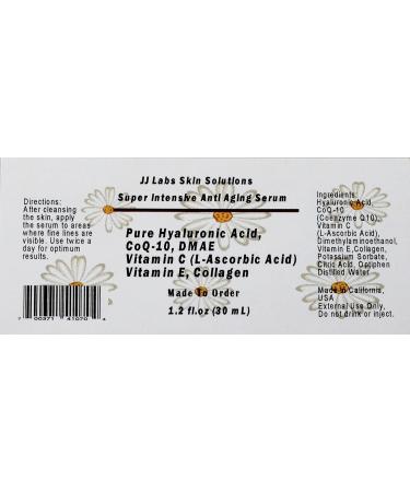 Super Intensive Anti-Aging Serum | Pure HA CoQ-10 Vitamin C+E Collagen & DMAE - Youthful Skin Solution - Buy Online on GoSupps.com