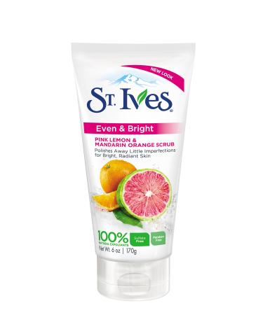 St Ives Even and Bright Pink Lemon and Mandarin Orange Scrub 6 oz