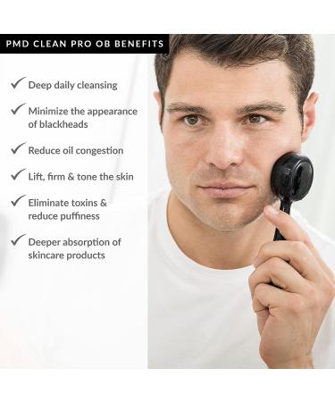 PMD Clean Pro OB: Silicone Brush & Obsidian Gemstone Massager for Clear, Youthful Skin - SonicGlow Vibration - Waterproof - Buy Online on GoSupps.com