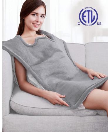 CROETON XL Heating Pad 24x33'' for Back Pain Relief - Electric Weighted Pad for Neck and Shoulders - Fast Heat, 6 Temp, Auto Shut-Off - ETL Certified - Christmas Gift - Buy Online on GoSupps.com