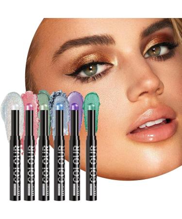  Generisch Set of 6 Cream Eyeshadow Sticks - Shimmer - Set of 6 Waterproof and Long-Lasting Makeup Pens with Shimmer - For Birthdays Everyday Wear Special Occasions Christmas Holidays - Buy Online on GoSupps.com