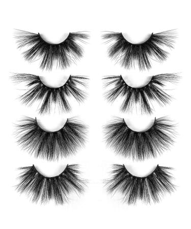 SY SHUYING 25mm 3D Faux Mink Fluffy Dramatic False Eyelashes - 4Pairs - Buy Online on GoSupps.com