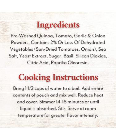 Roland Foods Sun-Dried Tomato Seasoned Quinoa - Gluten Free, Imported Specialty Food, 5.46 oz - Buy Online on GoSupps.com